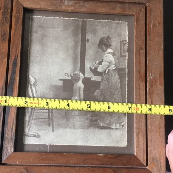 Picture with  original wood frame - Picture 7 of 8